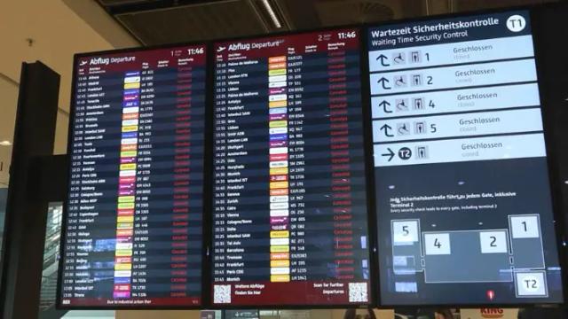 Huelga en 13 aeropuertos deja a Alemania aislada por aire