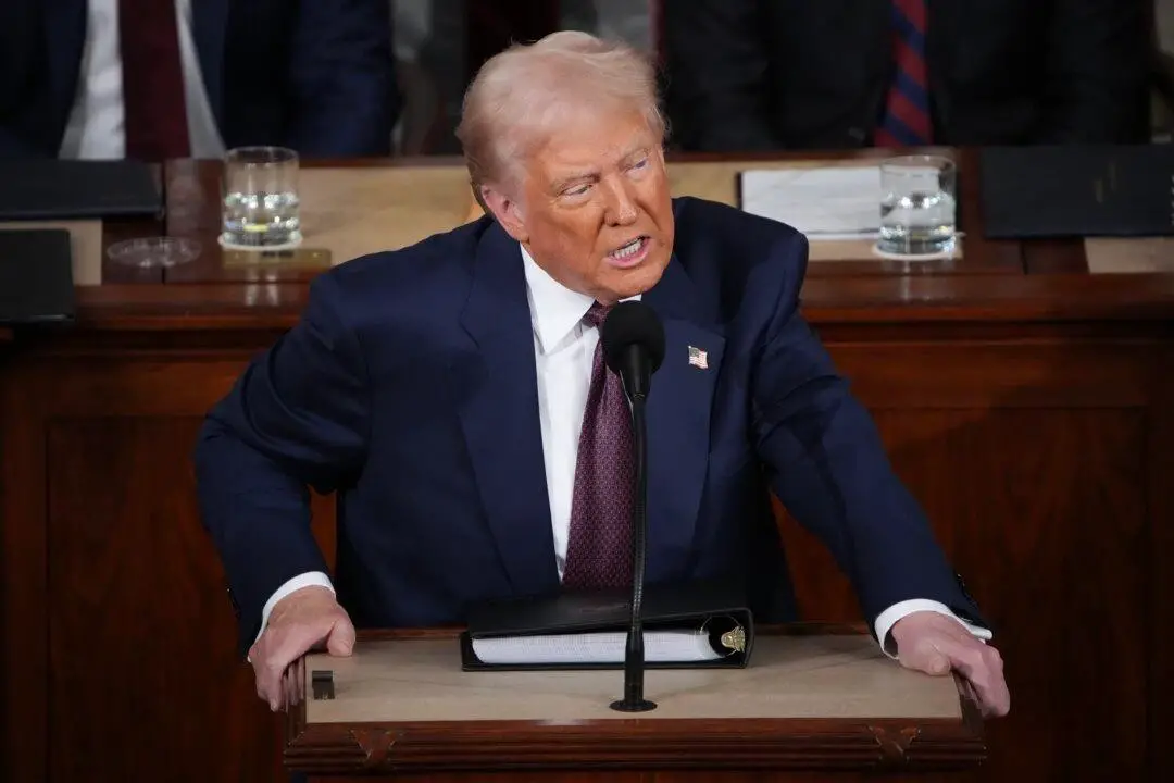 El presidente Donald Trump habla en el Capitolio de Estados Unidos el 4 de marzo de 2025. (Andrew Harnik/Getty Images)
