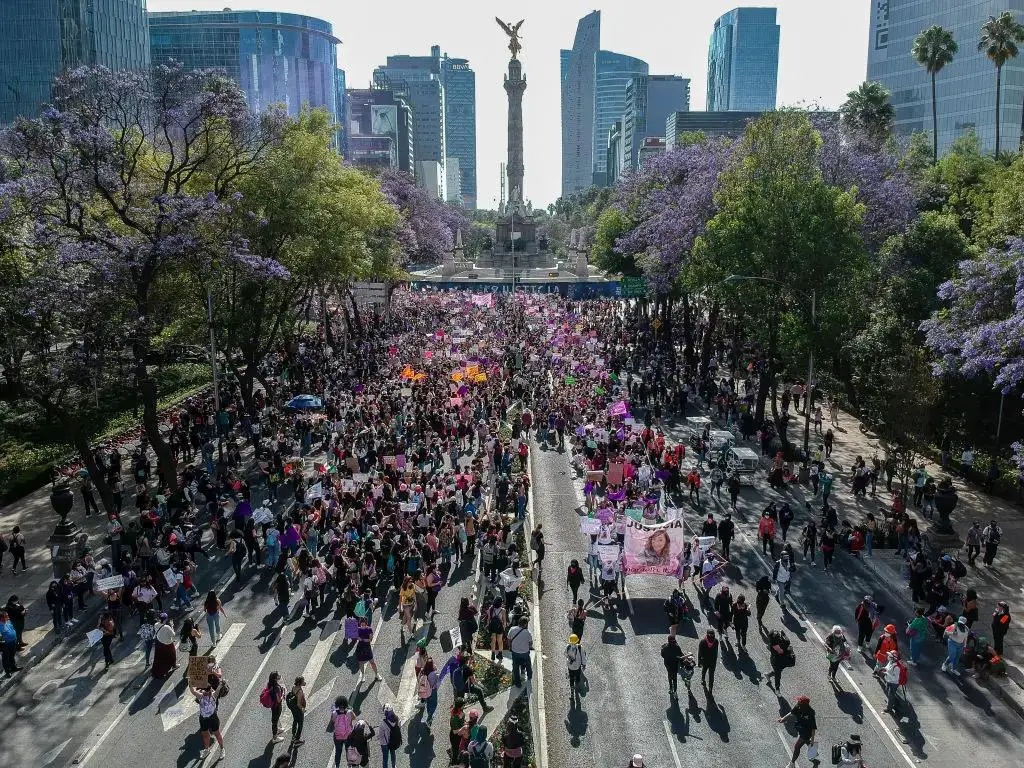 Imagen de archivo de una manifestación en marzo de 2022, en la Ciudad de México, México. (Karen Melo/Getty Images)