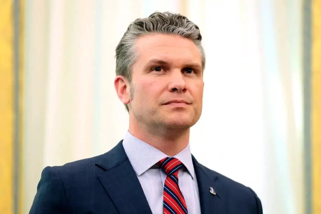 El secretario de Defensa Peter Hegseth en el Despacho Oval de la Casa Blanca el 21 de marzo de 2025. (Anna Moneymaker/Getty Images)
