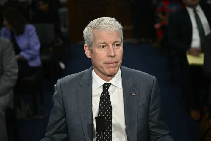 El secretario de Energía de EE. UU., Chris Wright, durante una audiencia del subcomité de la Cámara de Representantes sobre el presupuesto del departamento, en el Capitolio de Washington, el 7 de mayo de 2025. (Brendan Smialowski/AFP vía Getty Images)