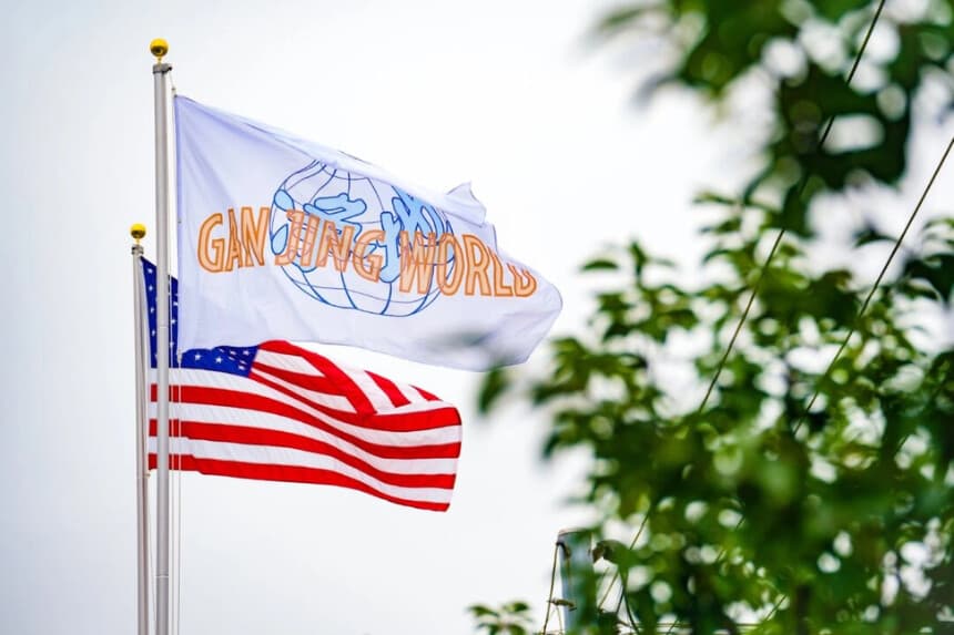 Gan Jing World celebra la ceremonia de inauguración de su primera sede, bautizada como "MT0" o "Middletown Zero", en Middletown, Nueva York, el 22 de junio de 2023. (Samira Bouaou/The Epoch Times)