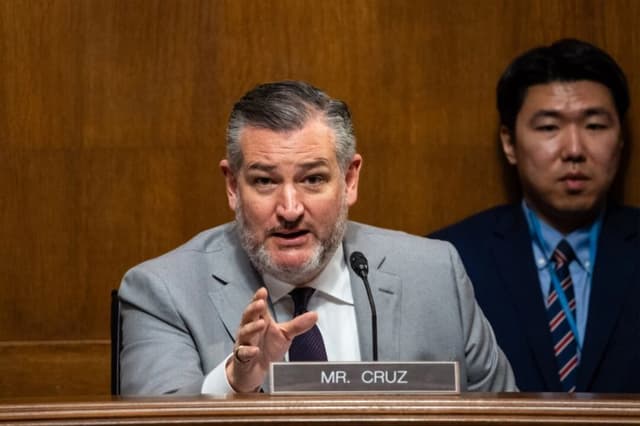 El senador Ted Cruz (R-Texas) habla durante una audiencia en el Capitolio el 25 de junio de 2025. (Madalina Kilroy/The Epoch Times)