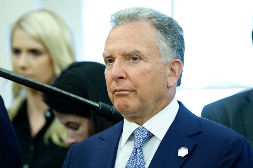 Steve Witkoff, enviado especial de EE. UU. a Oriente Medio, asiste a una reunión entre el presidente Donald Trump y el secretario general de la OTAN, Mark Rutte, en la Oficina Oval de la Casa Blanca, Washington, el 14 de julio de 2025. Kevin Dietsch/Getty Images