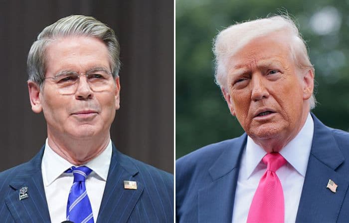 (Izq.) El secretario del Tesoro de EE. UU., Scott Bessent | El presidente de Estados Unidos, Donald Trump. (Tomohiro Ohsumi/Anna Moneymaker/Getty Images)