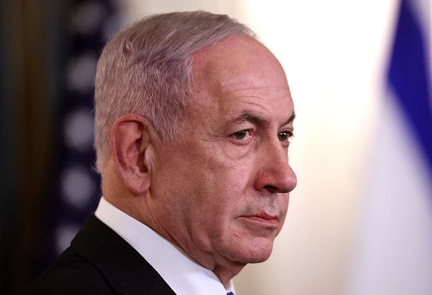 El primer ministro israelí, Benjamin Netanyahu, participa en una conferencia de prensa conjunta con el presidente de Estados Unidos, Donald Trump, en el Comedor de Estado de la Casa Blanca el 29 de septiembre de 2025 en Washington, DC. (Win McNamee/Getty Images)