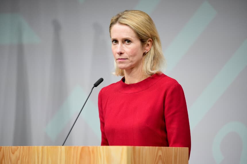 La alta representante de la Unión Europea para Asuntos Exteriores y Política de Seguridad, Kaja Kallas, ofrece una rueda de prensa tras una reunión informal de ministros de Asuntos Exteriores de la UE en el Foro de Copenhague, Dinamarca, el 30 de agosto de 2025. (Emil Helms/Ritzau Scanpix/AFP a través de Getty Images).