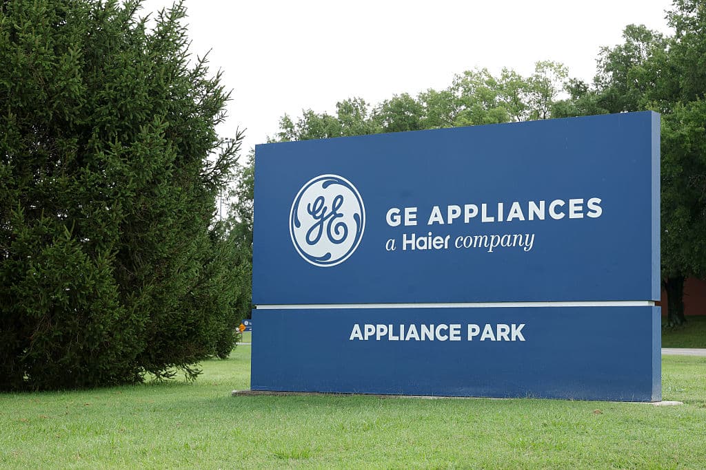 Vista del letrero de GE Appliances - Appliance Park en GE Appliances el 13 de agosto de 2025 en Louisville, Kentucky. (Foto de Michael Hickey/Getty Images para GE Appliances, una empresa de Haier)