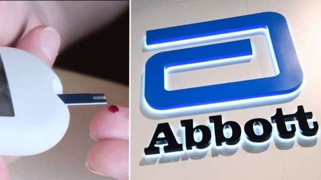 Sensor de glucosa (Storyblocks) El logotipo de Abbott Laboratories se muestra en el stand de la empresa durante el Consumer Electronics Show (CES) el 5 de enero de 2022 en Las Vegas, Nevada. (PATRICK T. FALLON / AFP vía Getty Images)