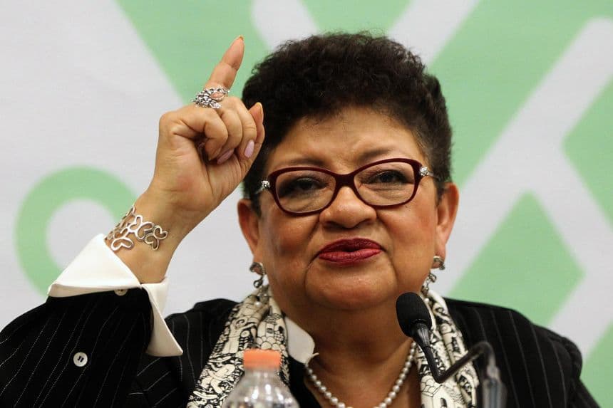 Fotografía de archivo de la procuradora general capitalina, Ernestina Godoy durante una conferencia de prensa en Ciudad de México, México. (EFE/Mario Guzmán)
