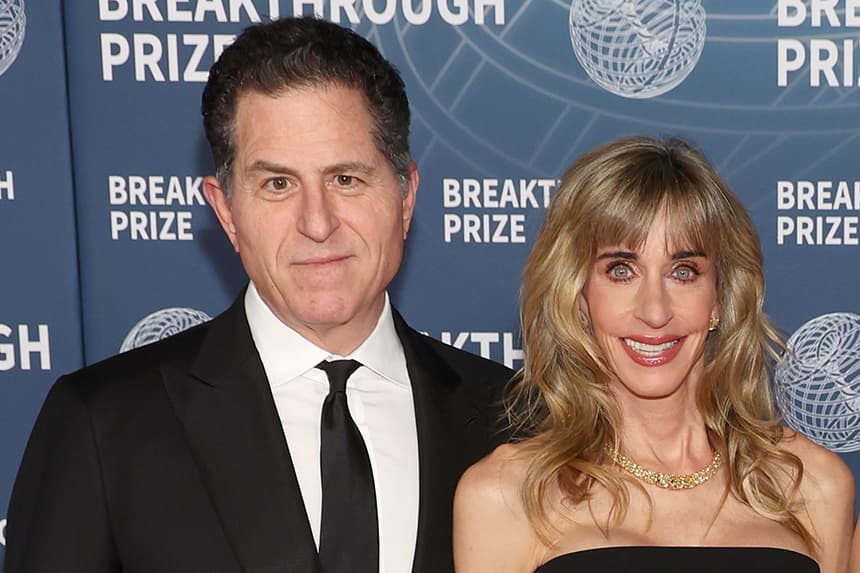 Michael Dell y Susan Dell asisten a la 11.ª ceremonia de entrega de los Premios Breakthrough en el Barker Hangar el 5 de abril de 2025 en Santa Mónica, California. (Phillip Faraone/Getty Images para Breakthrough Prize)