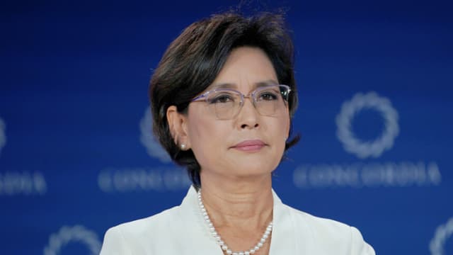 NUEVA YORK, NUEVA YORK - 23 DE SEPTIEMBRE: Young Kim, miembro del Congreso de Estados Unidos, habla en el escenario durante la Cumbre Anual Concordia 2025 en el Sheraton New York Times Square el 23 de septiembre de 2025 en la ciudad de Nueva York. (Foto de John Lamparski/Getty Images para la Cumbre Anual Concordia).