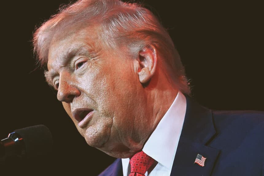 El presidente de Estados Unidos, Donald Trump, habla durante la reunión de los miembros del Partido Republicano (GOP) en el Kennedy Center de Washington D. C., el 6 de enero de 2026. (Mandel NGAN / AFP a través de Getty Images)