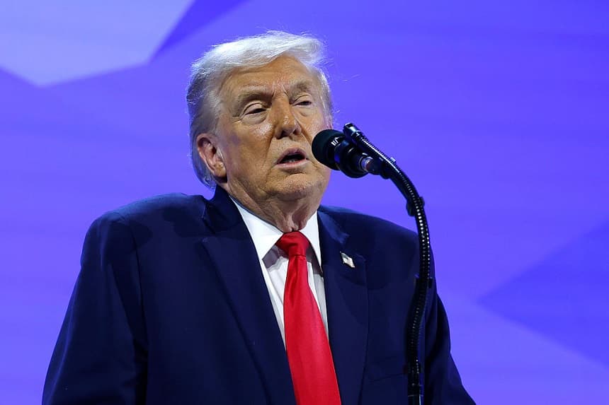 El presidente de Estados Unidos, Donald Trump, pronuncia un discurso en el Foro Económico Mundial (FEM) el 21 de enero de 2026 en Davos, Suiza. (Chip Somodevilla/Getty Images)