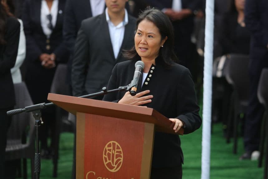 Keiko Fujimori dice que "la democracia está en peligro" en Perú con elección de Balcázar