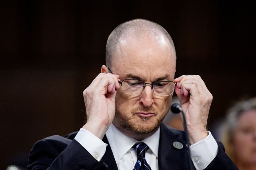 Toby Rogers habla en Washington el 9 de septiembre de 2025. (Andrew Harnik/Getty Images)