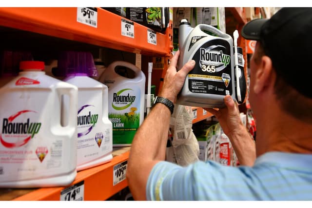 Un cliente compra productos Roundup en una tienda en San Rafael, California, el 9 de julio de 2018. (Josh Edelson/AFP vía Getty Images)