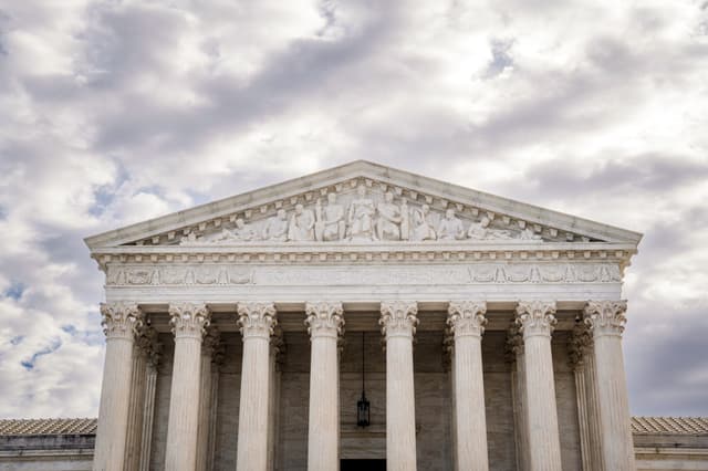 La Corte Suprema en Washington, el 21 de febrero de 2026. (Madalina Kilroy/The Epoch Times).