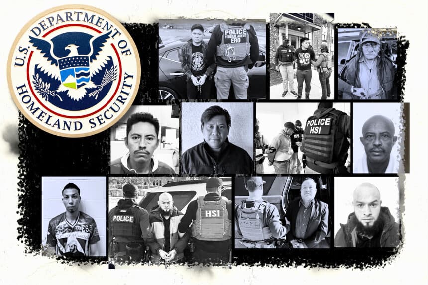 (Ilustración de The Epoch Times, Departamento de Seguridad Nacional).