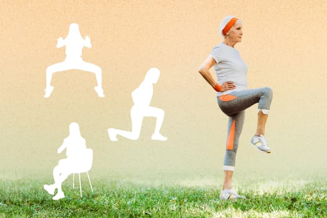 La longevidad comienza con una piernas y glúteos fuertes. (Ilustración de The Epoch Times, Shutterstock).