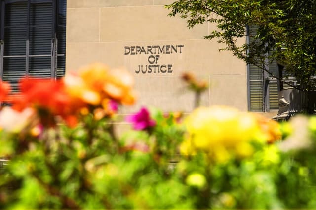 El Departamento de Justicia en Washington, D.C., el 14 de junio de 2018. (Alex Wroblewski/Getty Images)