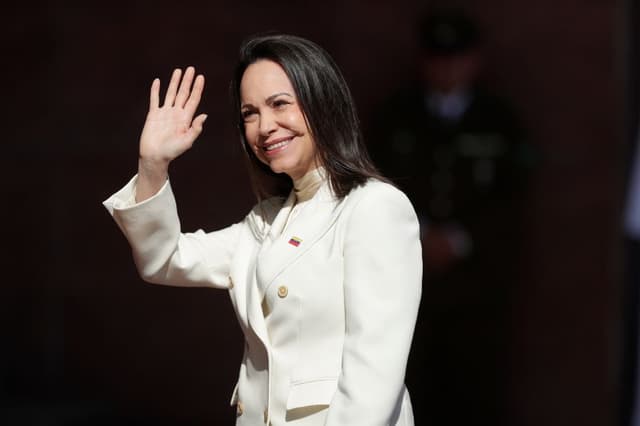 Imagen de archivo de la líder de la oposición venezolana y Premio Nobel de la Paz 2025, María Corina Machado. (EFE/Ailen Diaz)