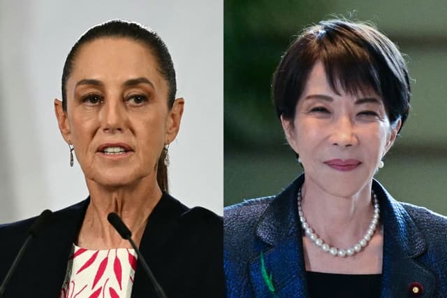 Imagen ilustrativa: Izq. Presidenta de México, Claudia Shienbaum. ( YURI CORTEZ / AFP via Getty Images) Dcha. Primera Ministra de Japón, Sanae Takaichi ( Philip FONG / POOL / AFP via Getty Images)