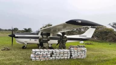 EE. UU. coordina intercepción de aeronave con más de 600 kg de cocaína e incautan la droga en México