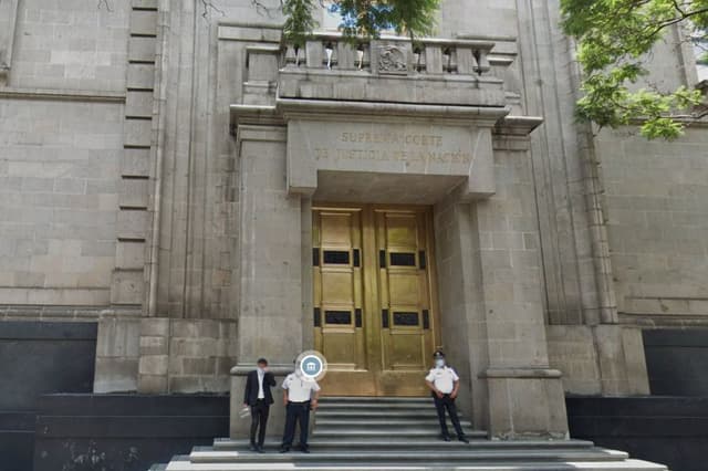 Suprema Corte de Justicia de la Nación, en Ciudad de México, México, julio 2021. (Captura de pantalla vía Google Street View)