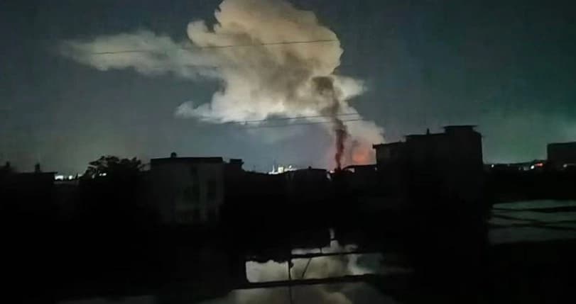 Edificios residenciales dañados cerca del lugar de una explosión en la calle Lingxiang, en el condado de Xing'an, provincia de Guangxi, China, el 11 de junio de 2026. (Proporcionado a The Epoch Times por el entrevistado).