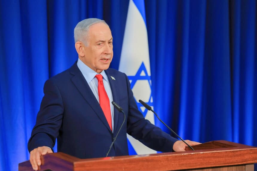 El primer ministro israelí, Benjamin Netanyahu, habla durante una conferencia de prensa en Jerusalén el 19 de marzo de 2026. (Ronen Zvulun/AP).