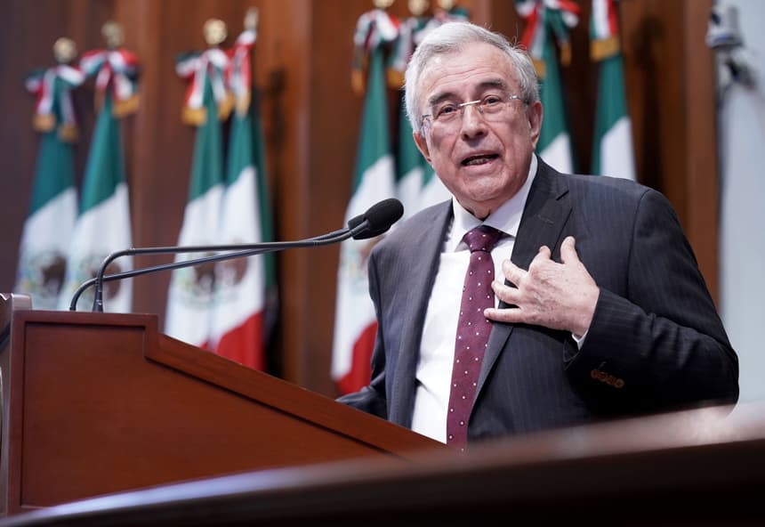 Fotografía de archivo que muestra al gobernador de Sinaloa, Rubén Rocha Moya. (EFE/ Juan Carlos Cruz)