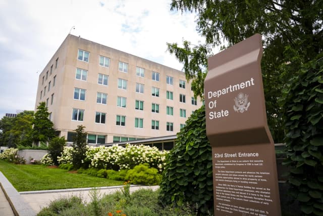 El edificio del Departamento de Estado en Washington el 27 de julio de 2023. (Madalina Vasiliu/The Epoch Times).