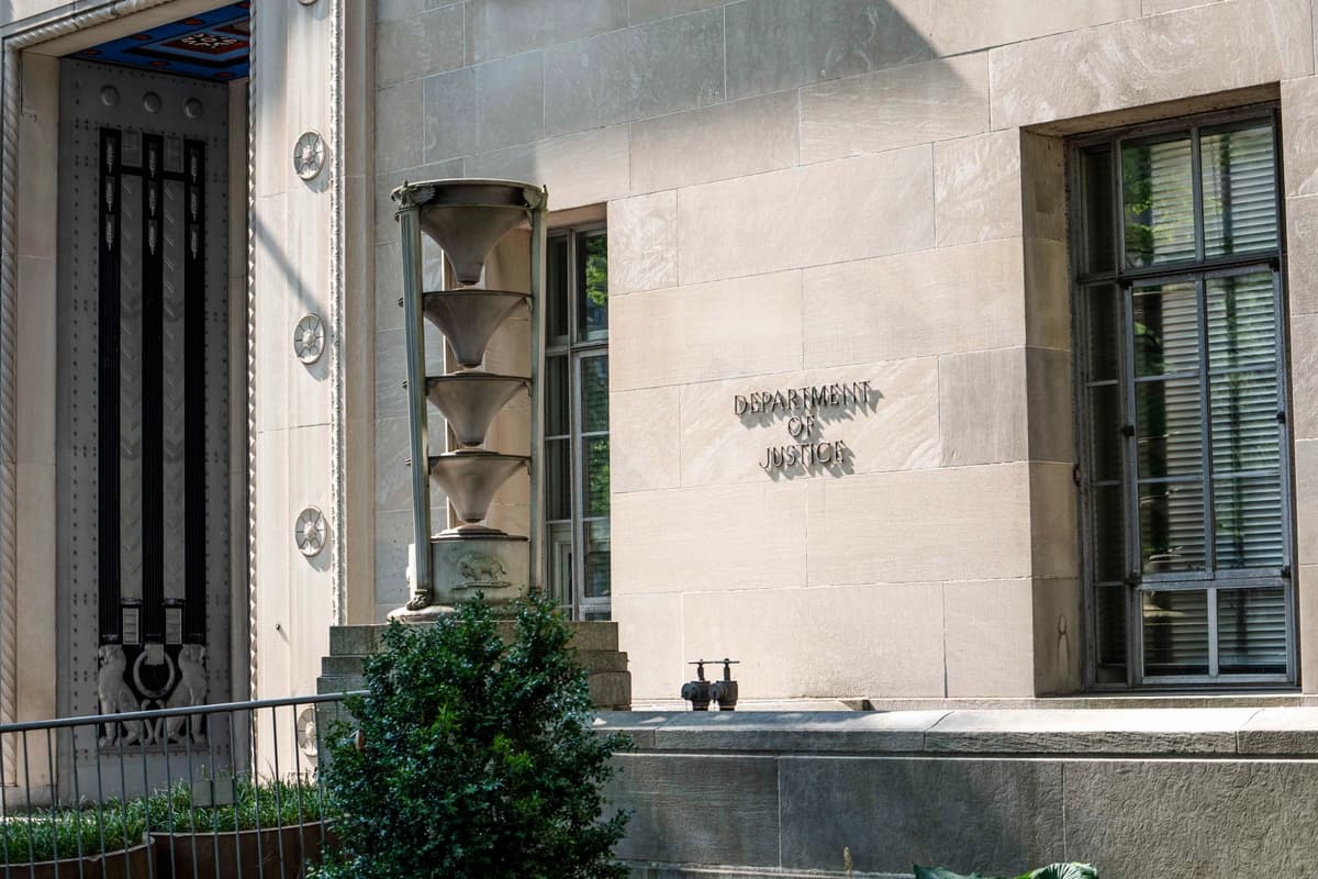 El Departamento de Justicia en Washington, el 29 de julio de 2024. (Madalina Vasiliu/The Epoch Times)