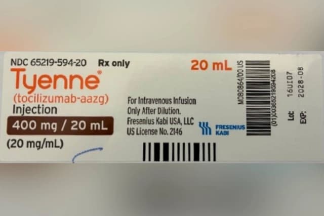 Los viales de Tyenne Injection de Fresenius Kabi fueron retirados del mercado debido a contaminación. (Cortesía de la FDA).