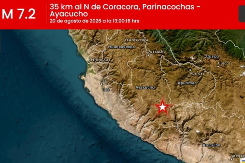 Perú reporta tres heridos y afectaciones tras el sismo de 7.2 en los Andes