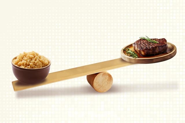 Un importante ensayo clínico comparó la dieta cetogénica con la dieta mediterránea. La dieta cetogénica ganó. (Illustration by Lumi Liu/Shutterstock).
