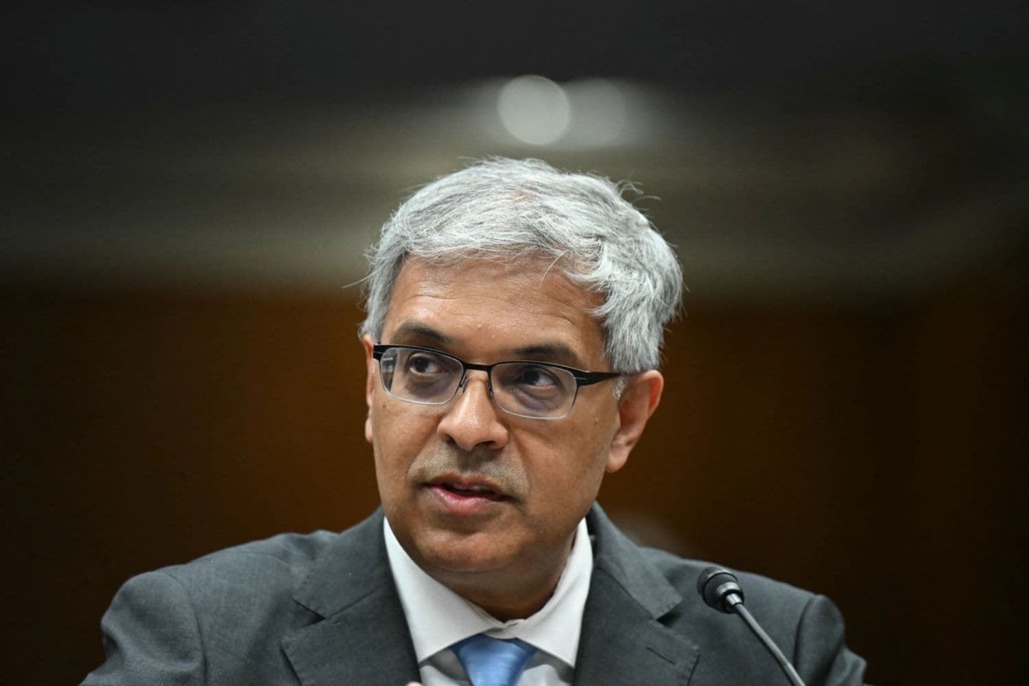 El Dr. Jay Bhattacharya, director de los Institutos Nacionales de Salud, en Washington, el 21 de mayo de 2026. (Drew Angerer/AFP vía Getty Images)