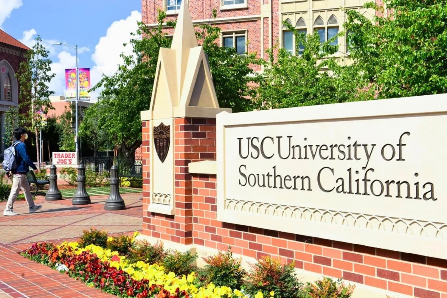 La Universidad del Sur de California (USC) en Los Ángeles el 11 de marzo de 2020. (Frederic J. Brown/AFP vía Getty Images).