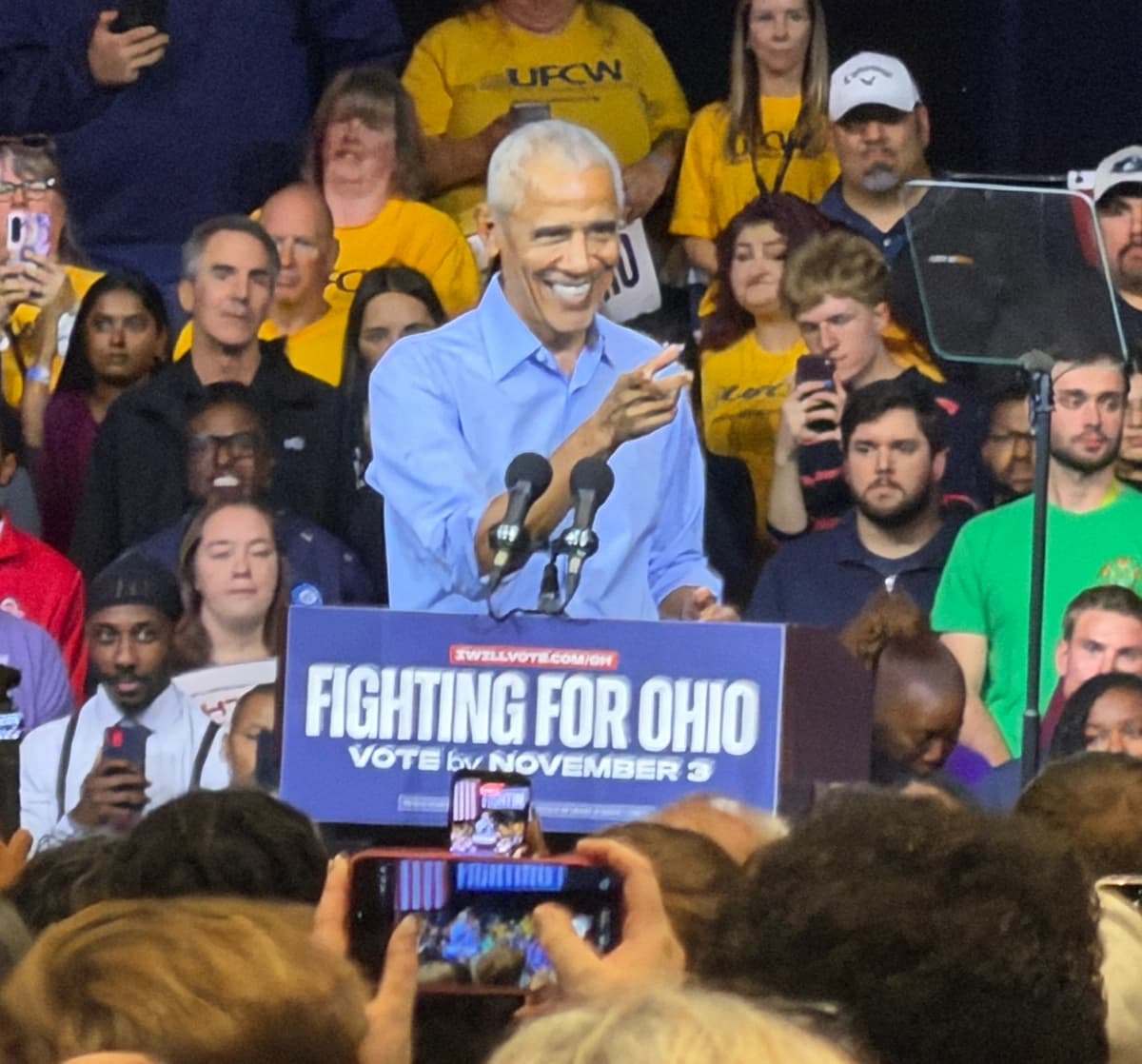 Obama y figuras demócratas reactivan el discurso de esperanza y cambio en Ohio